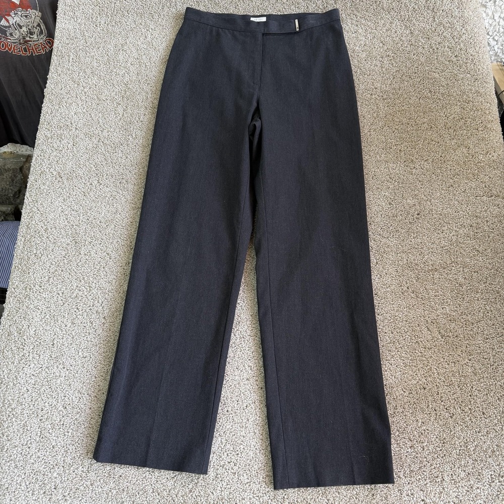 Liz Claiborne Dress Pants Womens 10 Gray Twill Straight Leg Stretch Workwear